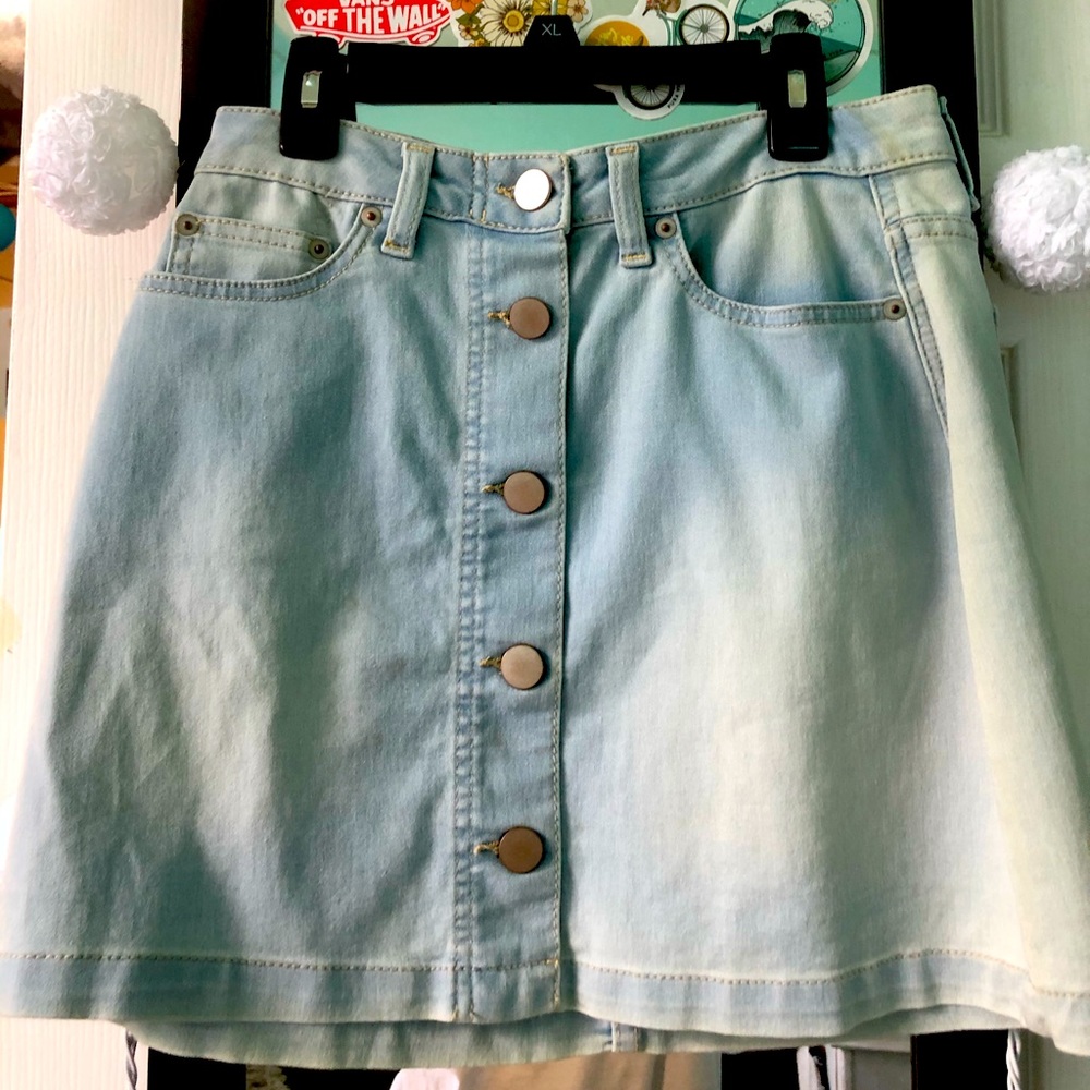 This blue Jean skirt is from Forever 21